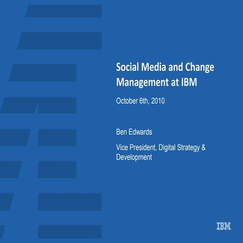 Playing Together: How IBM is Bringing the Outside Inside by Ben Edwards