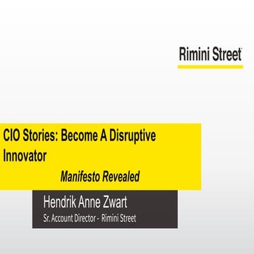 Summit 2016 - Workshop - Rimini Street - Hendrik Zwart