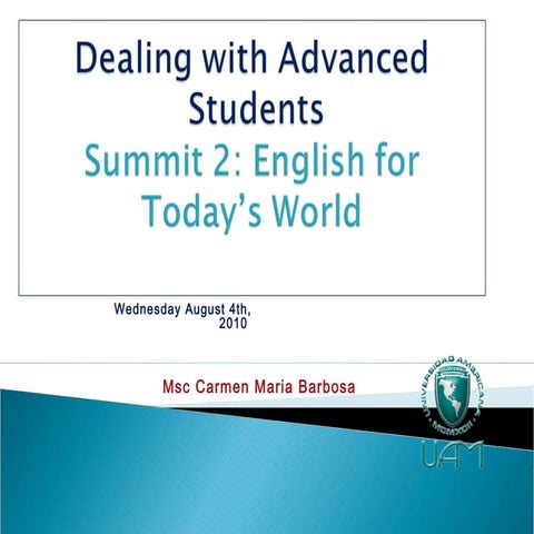 Summit 2 workshop ms carmen maria barbosa august 2010