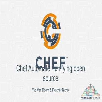 London Community Summit 2016 - Chef Automate