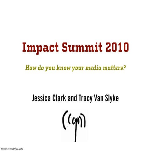 Impact Summit presentation