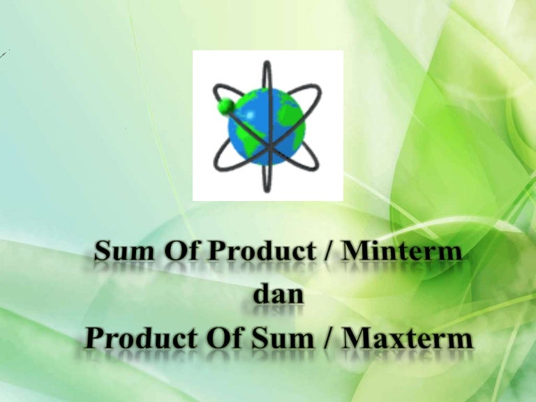 Sum of product dan product of sum