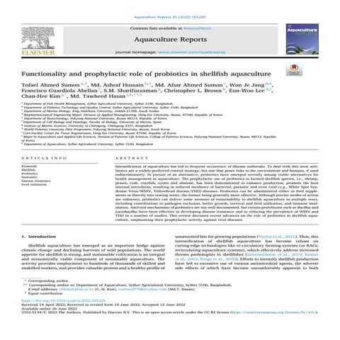 Probiotics in aquaculture. Role of soil water and feed probiotics in ...