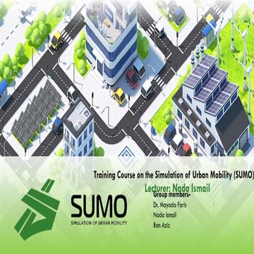 SUMO ( SIMULATION OF URBAN MOBILITY) | PPTX