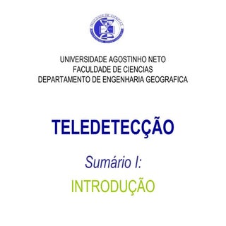 TELEDETECÇÃO