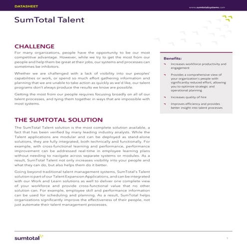 SumTotal Learn | PDF