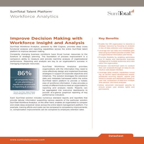 Sumt Workforce Analytics Software