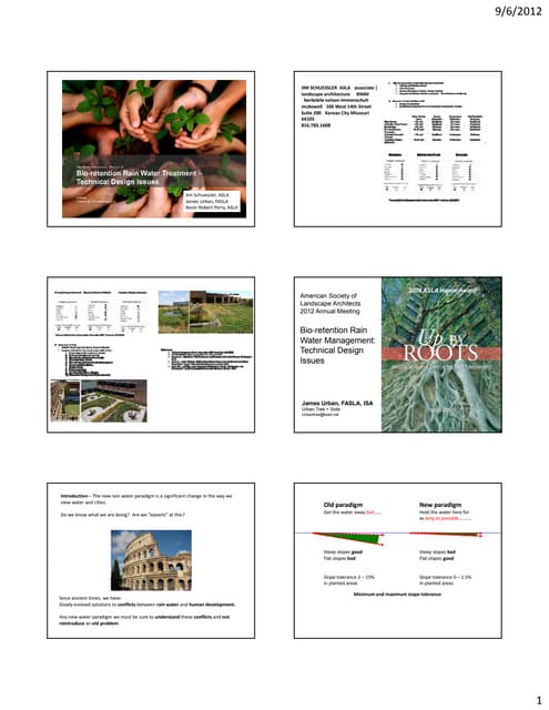 Bioretention rainwater treatment – technical design by ASLA