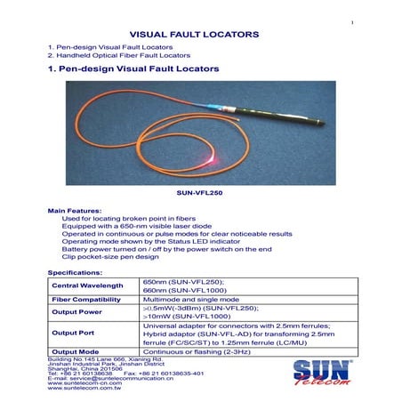 Visual Fault Locator Everything You Need to Know | PDF