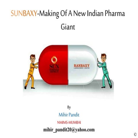 Sunbaxy-making of a new Indian pharma giant