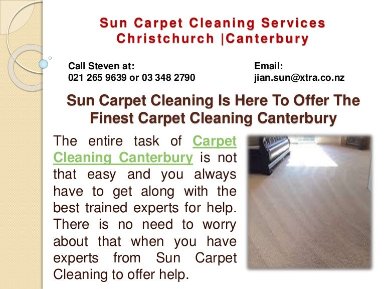 Sun Carpet Cleaning Is Here To Offer The Finest Carpet Cleaning Cante…