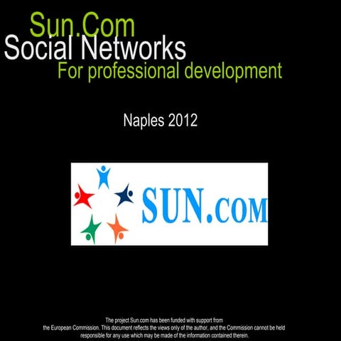 European project Sun.Com Social Networks for Educators