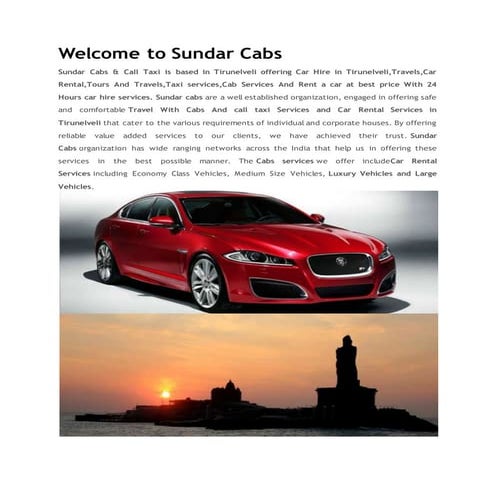 Sundar Rental cars in tirunelveli | DOCX