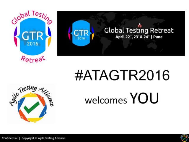 Introduction - #ATAGTR2016