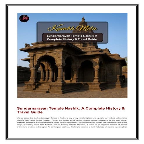 Sundarnarayan Temple Nashik: A Complete History & Travel Guide