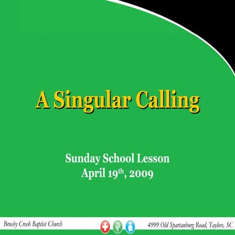 Sunday School Lesson 2009 04 18 | PPT