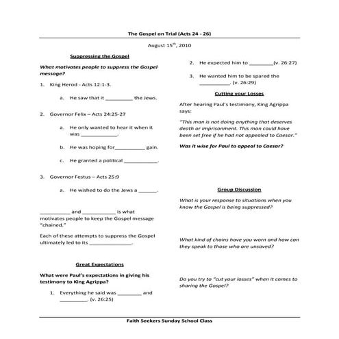 Sunday school lesson_2010_08_15 | PDF