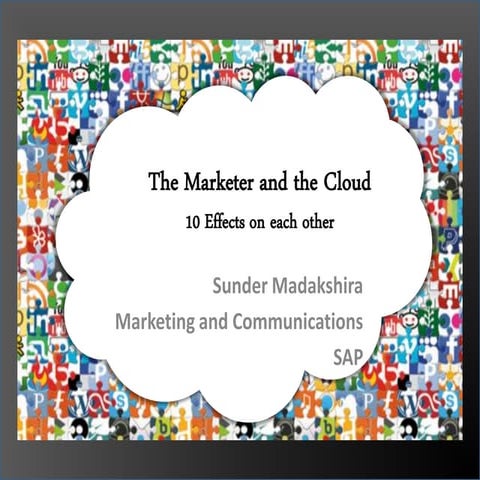 Sunder Madakshira on The Marketer and The Cloud at ad:tech Bangalore