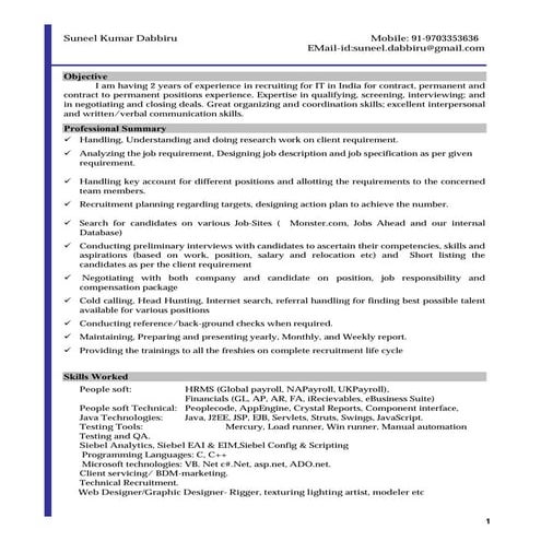 My Proffessional Profile