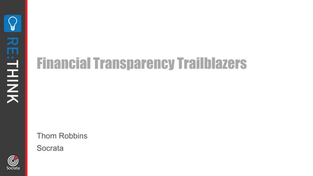 Financial Transparency Trailblazers