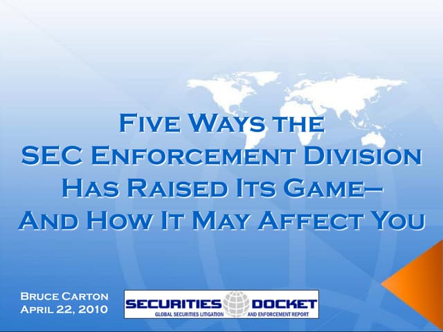 SunGard 2010 Compliance Summit: Keynote speech