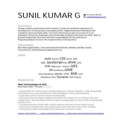 Sunil Kumar G