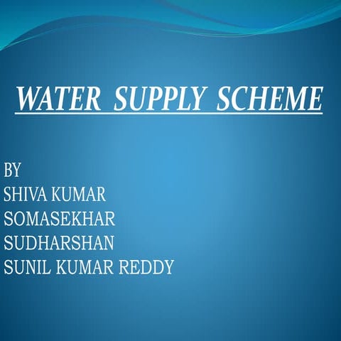 water supply scheme