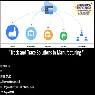 Sunil David Presentation on Traceability-automation expo 22.pptx