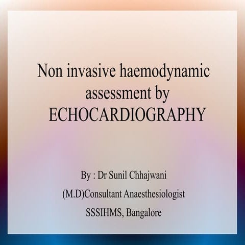 Sunil echo in haemodynamics