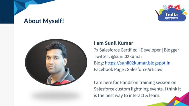 Salesforce Lightning Events - Hands on Training