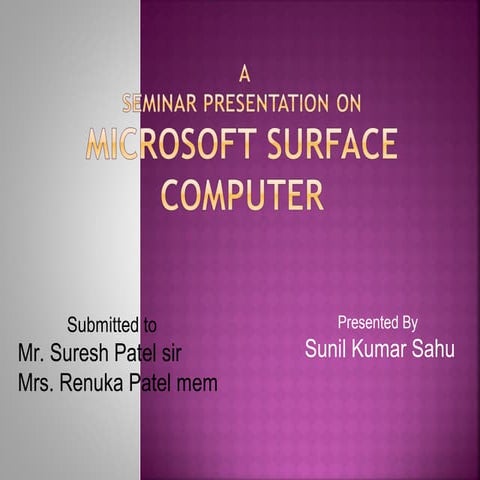 surface computing
