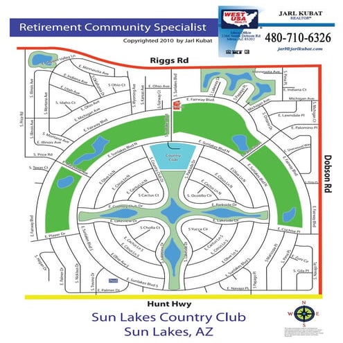 Sun lakes Country Club Community Map