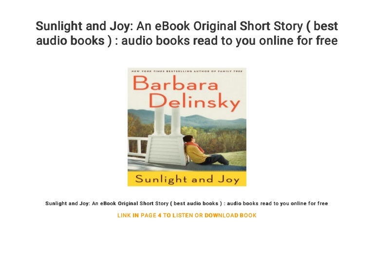Sunlight And Joy An Ebook Original Short Story Best Audio Books