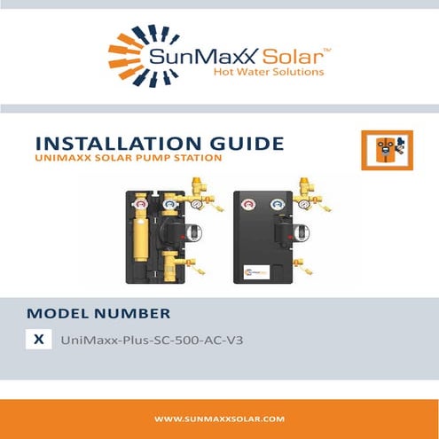 SunMaxx Installation Manual - UniMaxx SC 500 AC V3 Solar Pump Station