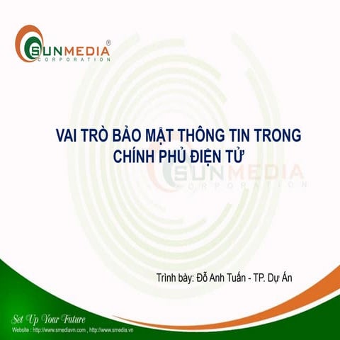 Giải pháp bảo mật thông tin trong Chính phủ điện tử 2013