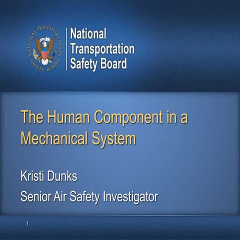 Safety Alert: The Human Component in a Mechanical System