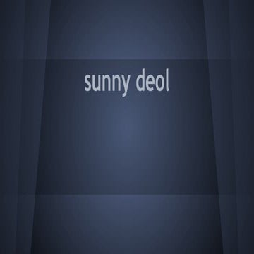 Sunny deol