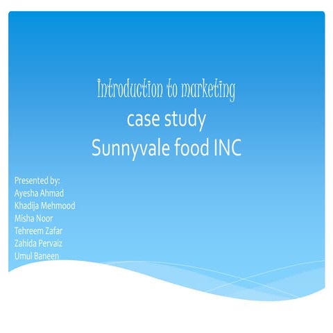 Sunny vale foods inc 