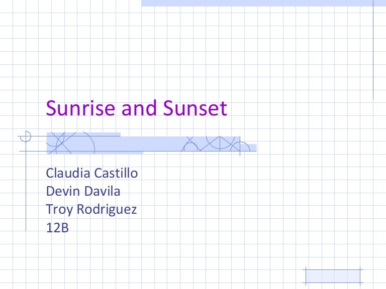 Sunrise and sunset[1]