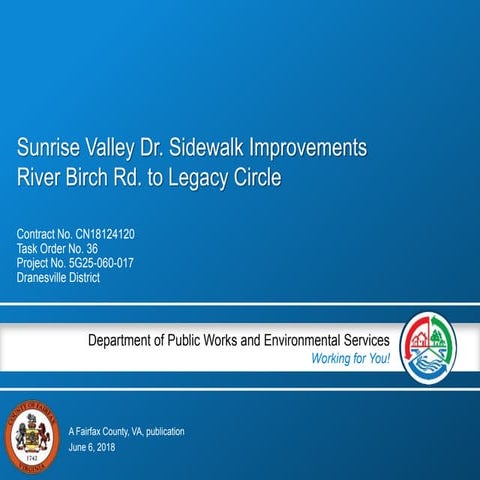 Sunrise Valley Dr. Sidewalk Improvements -River Birch Rd. to Legacy Circle