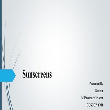 Sunscreen, Classifications, Sun Protection Factor(SPF), Regulatory aspects