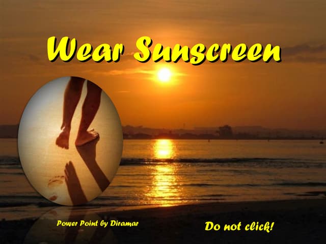 Sunscreen - reflection for the new ...