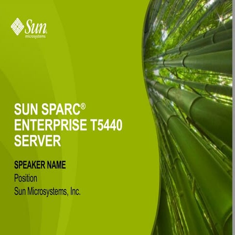 Sun sparc enterprise t5440 server customer presentation
