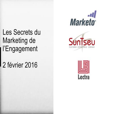 Petit Déjeuner SunTseu & Marketo - Le Marketing de l'Engagement et la Customer eXperience