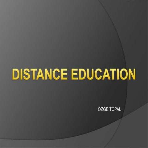 Distance Education