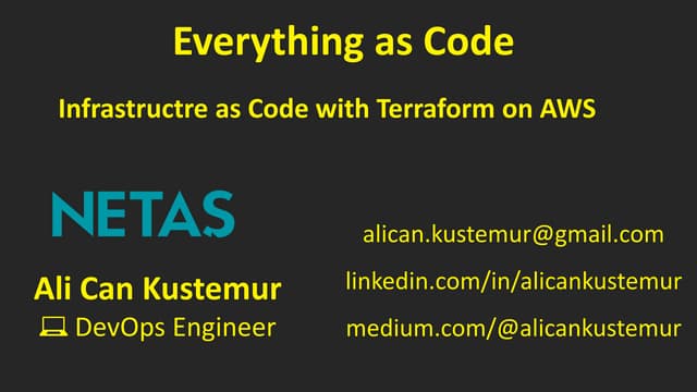Infrastructure as Code with Terraform on AWS