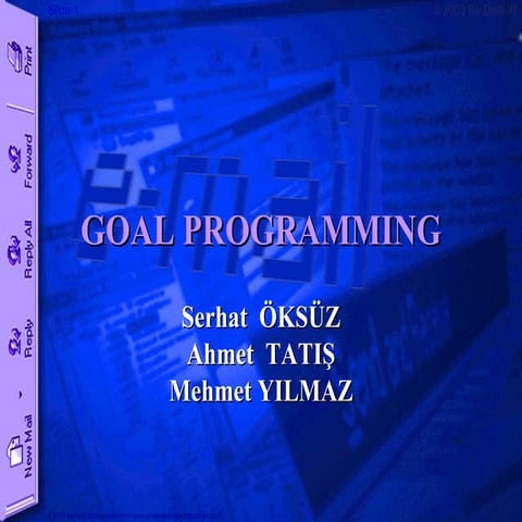 Goal Programming | PPT
