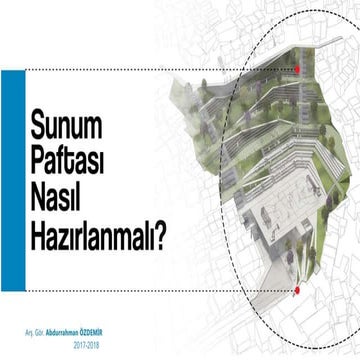 Sunum Paftası Nasıl Hazırlanır? Mimarlık ve Peyzaj | PPSX