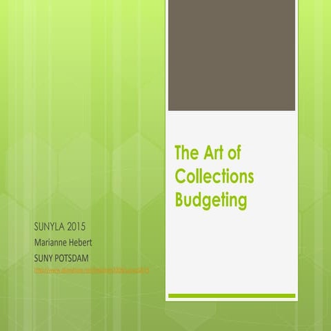 The Art of Collection Budgets