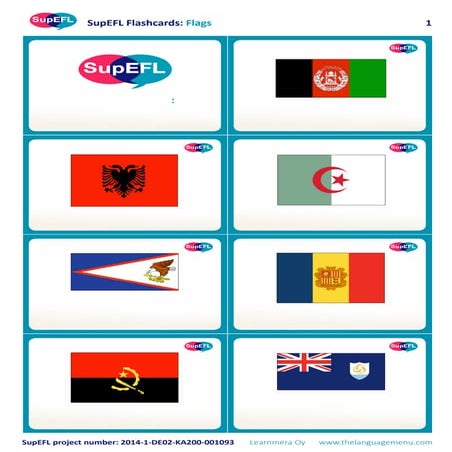 SupEFL flashcards: flags (no text) | PDF